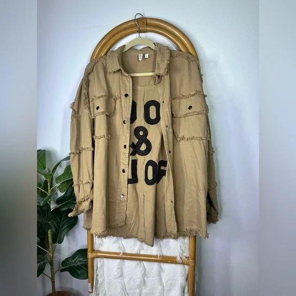 Elan Brown Rock & Roll Jacket Top sz S - Picture 2 of 4